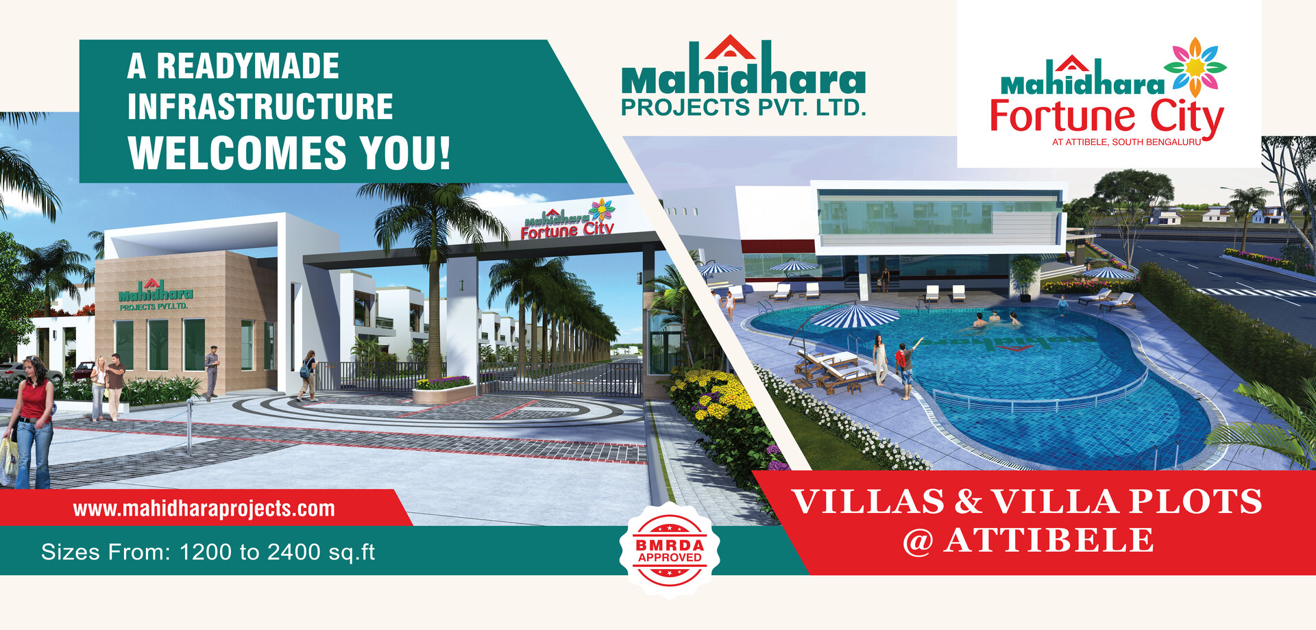 Mahidhara Fortune City - Villa plots in Attibele
